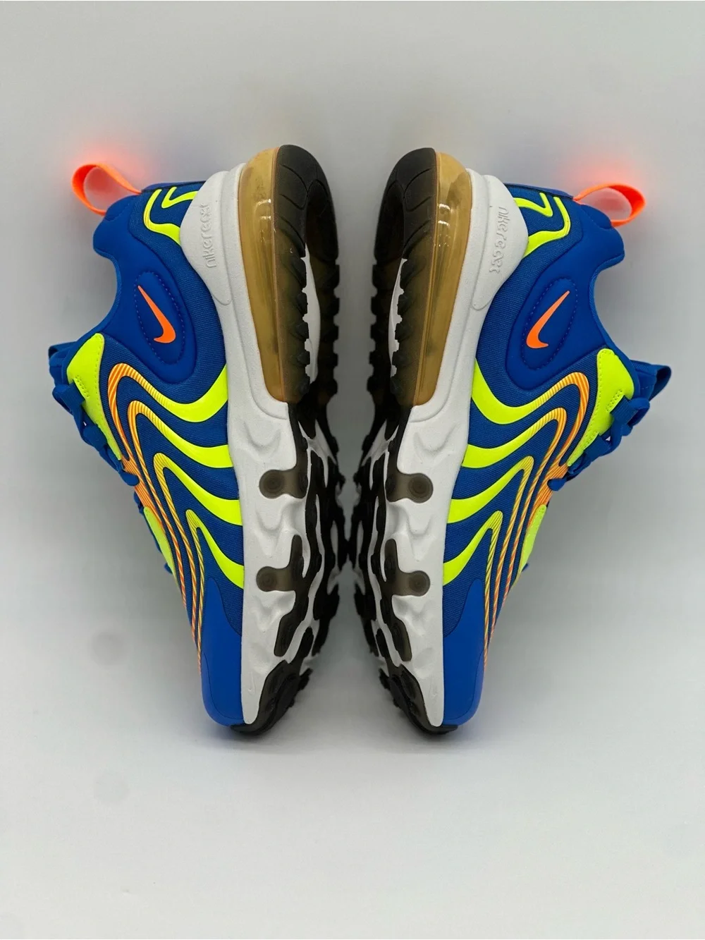 Nike Kids Blue Neon Green Orange Air Max Style Sneakers